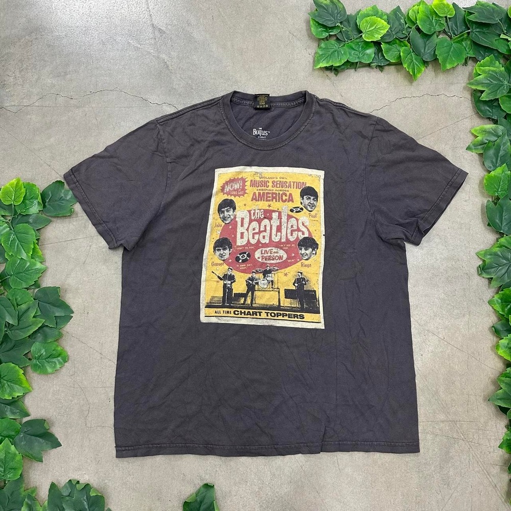 Lucky Brand The Beatles Faded Black Graphic T-Shirt